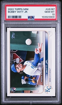 2022 Topps Mini Us187 Bobby Witt Jr. PSA 10