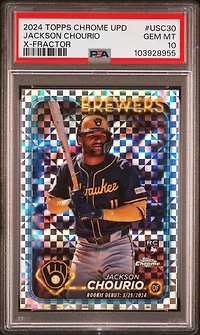 2024 Topps Chrome Update Usc30 Jackson Chourio X-fractor PSA 10
