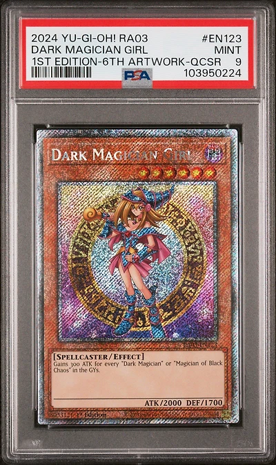 2024 Yu-gi-oh! Ra03-quarter Century Bonanza En123 Dark Magician Girl 1st Edition-6th Tcg Artwork-quarter Century Secret Rare PSA 9