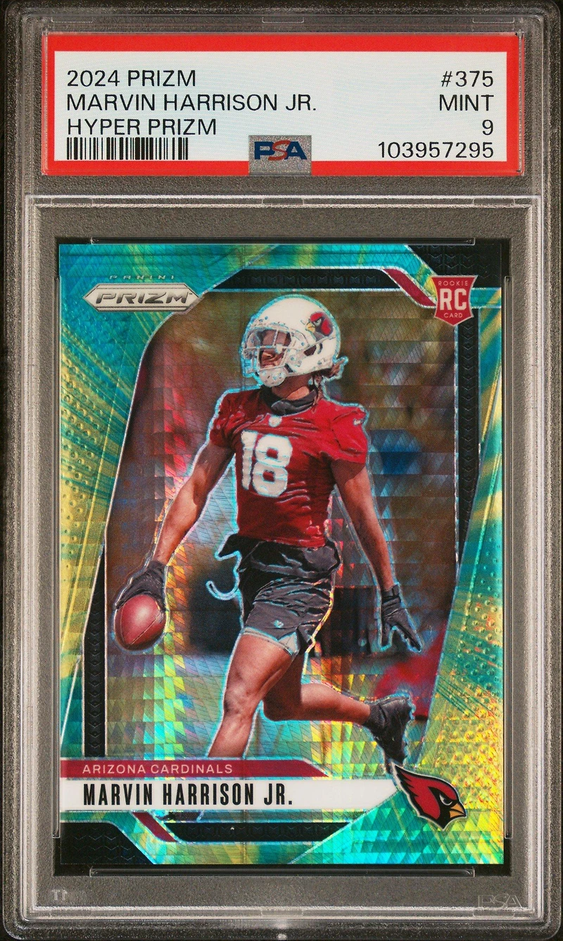 2024 Panini Prizm 375 Marvin Harrison Jr. Hyper Prizm PSA 9