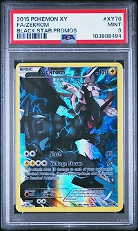 2015 Pokemon Xy Black Star Promos Xy76 Full Art/zekrom PSA