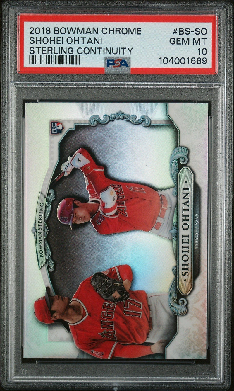 2018 Bowman Chrome Bowman Sterling Continuity Bs-so Shohei Ohtani PSA 10