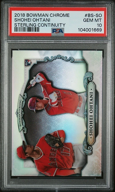 2018 Bowman Chrome Bowman Sterling Continuity Bs-so Shohei Ohtani PSA 10