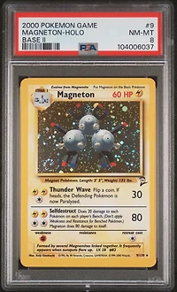 2000 Pokemon Game Base Ii 9 Magneton-holo PSA 8