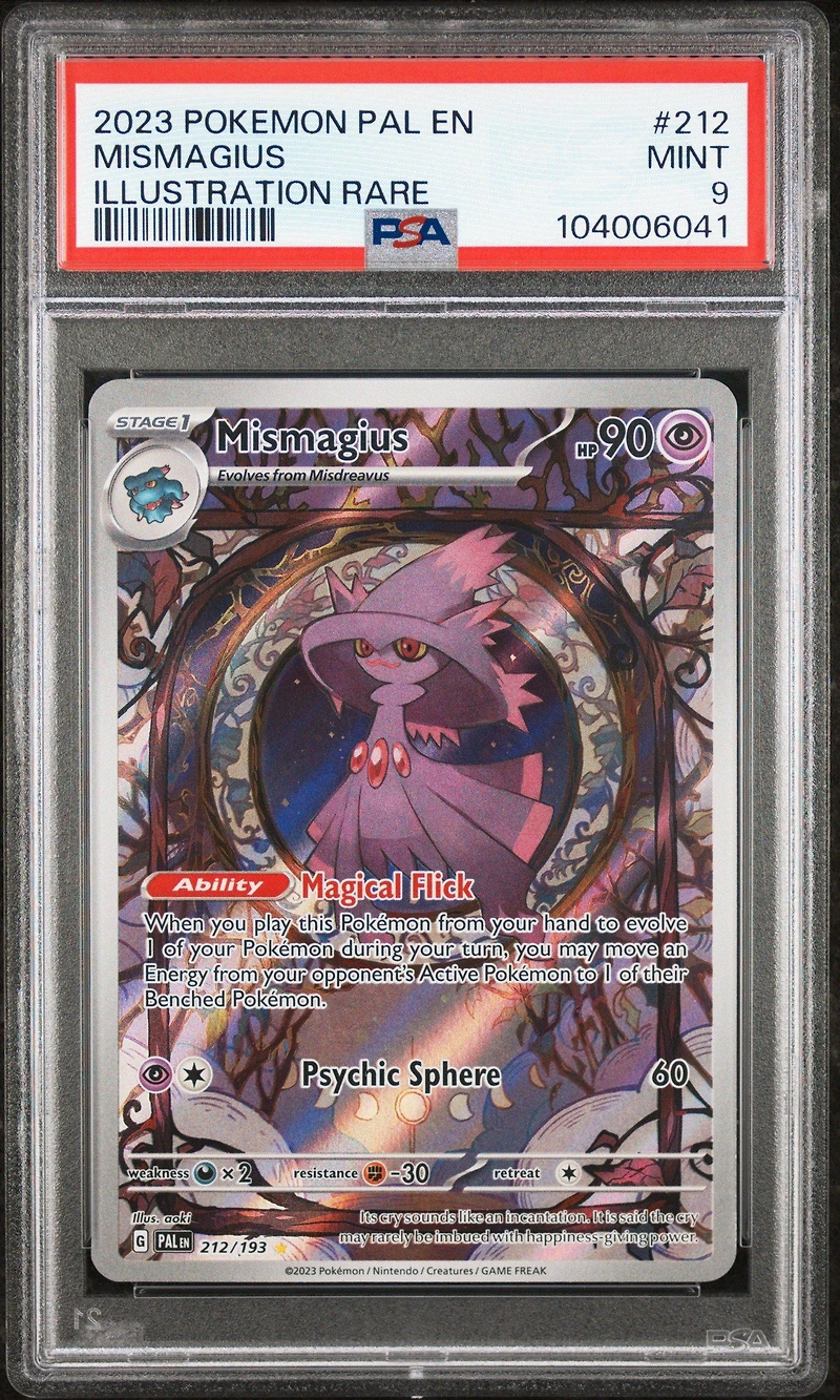 2023 Pokemon Pal En-paldea Evolved 212 Mismagius Illustration Rare PSA