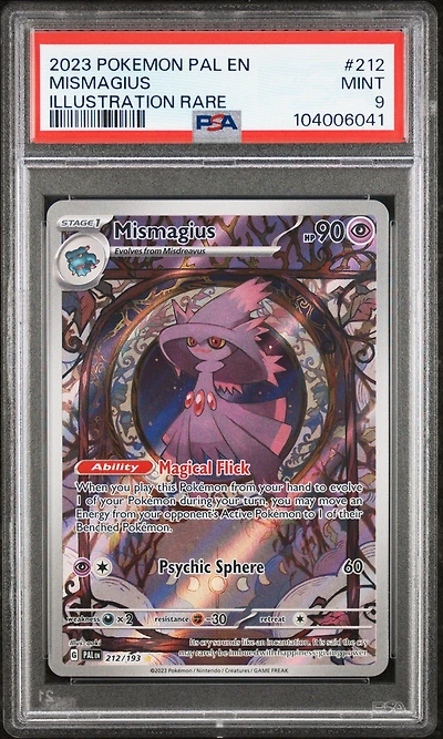 2023 Pokemon Pal En-paldea Evolved 212 Mismagius Illustration Rare PSA