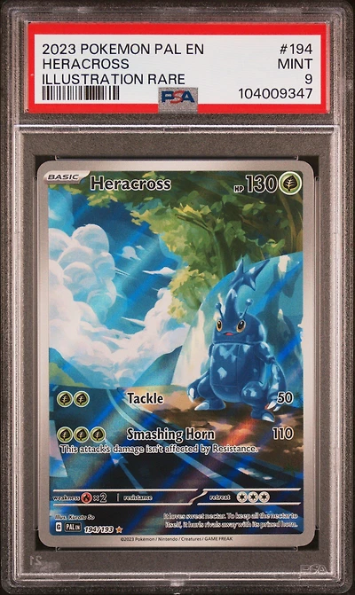 2023 Pokemon Pal En-paldea Evolved 194 Heracross Illustration Rare PSA
