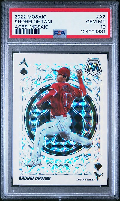 2022 Panini Mosaic Aces A2 Shohei Ohtani Mosaic PSA 10