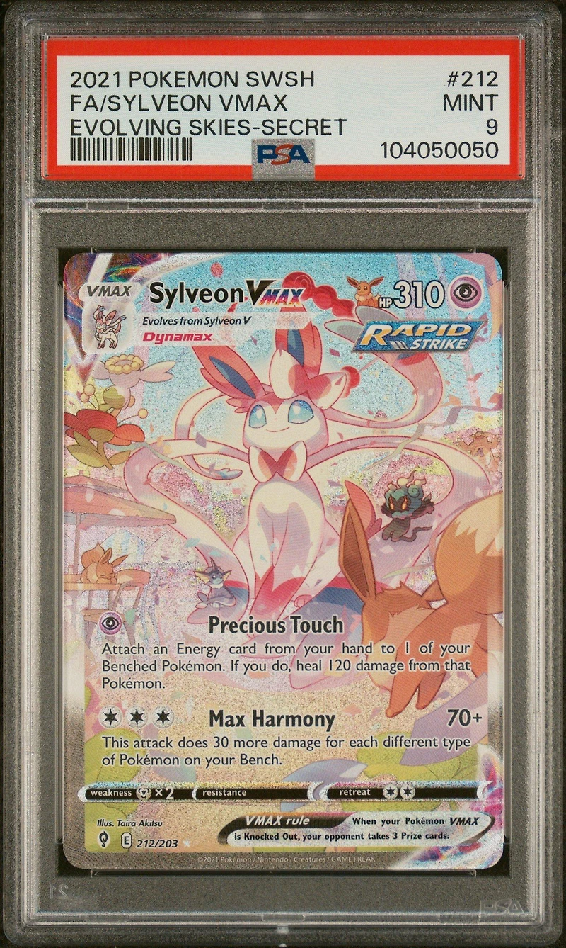 2021 Pokemon Sword & Shield Evolving Skies Full Art/sylveon Vmax Secret PSA