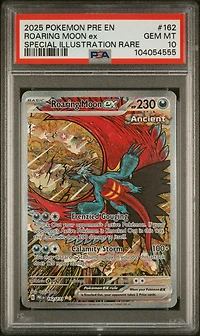 2025 Pokemon Pre En-prismatic Evolutions 162 Roaring Moon Ex Special Illustration Rare PSA