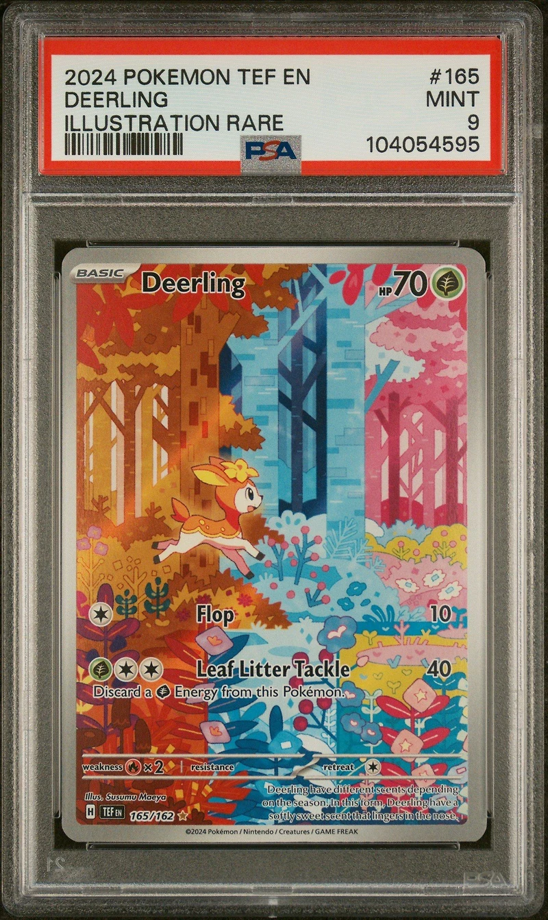 2024 Pokemon Tef En-temporal Forces 165 Deerling Illustration Rare PSA