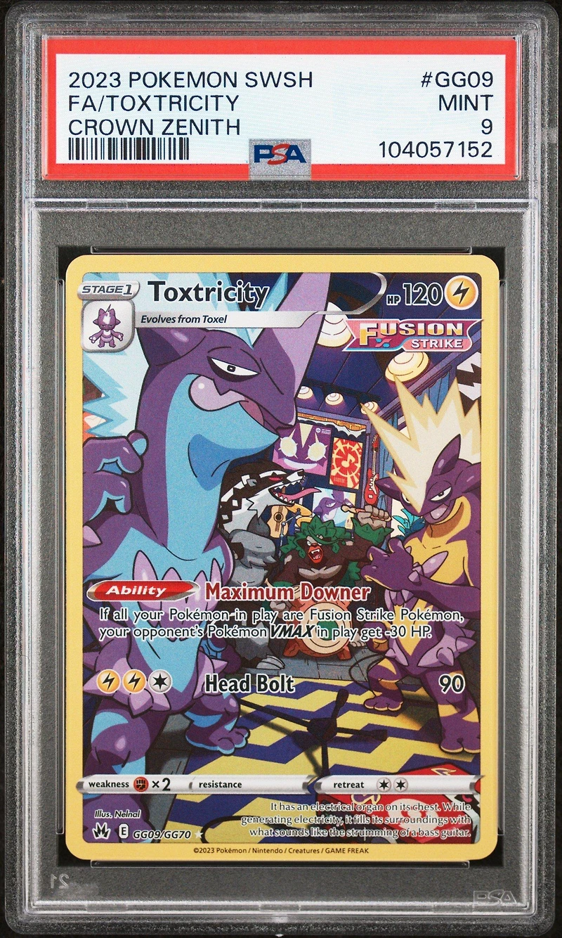 2023 Pokemon Sword And Shield Crown Zenith Gg09 Full Art/toxtricity PSA
