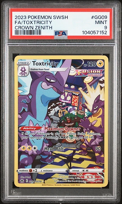 2023 Pokemon Sword And Shield Crown Zenith Gg09 Full Art/toxtricity PSA