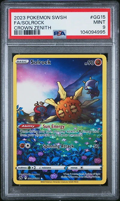 2023 Pokemon Sword And Shield Crown Zenith Gg15 Full Art/solrock PSA