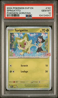 2024 Pokemon Svp En-sv Black Star Promo 191 Sprigatito Pokemon Horizons PSA 10