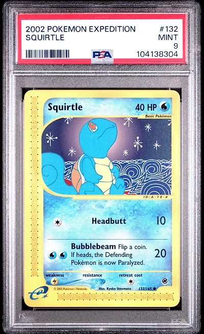 2002 Pokemon Expedition Squirtle PSA