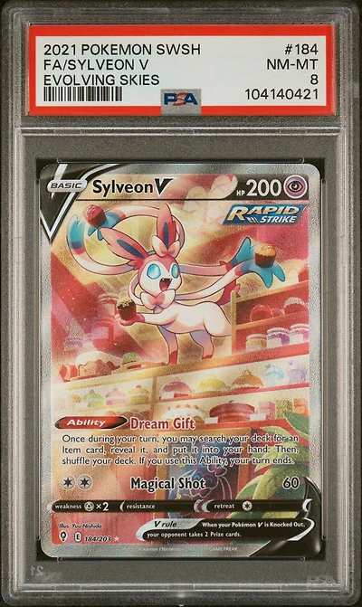 2021 Pokemon Sword & Shield Evolving Skies Full Art/sylveon V PSA