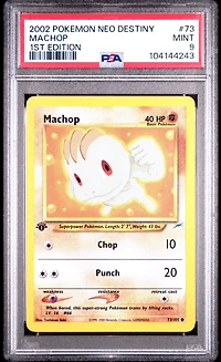 2002 Pokemon Neo Destiny 73 Machop 1st Edition PSA 9