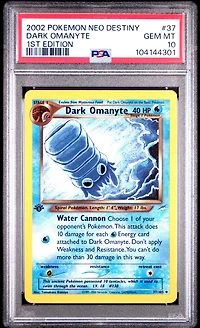 2002 Pokemon Neo Destiny 37 Dark Omanyte 1st Edition PSA 10