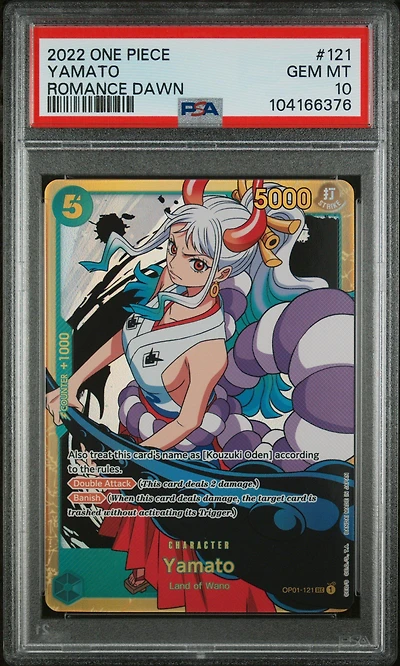 2022 One Piece Op01-romance Dawn 121 Yamato PSA 10