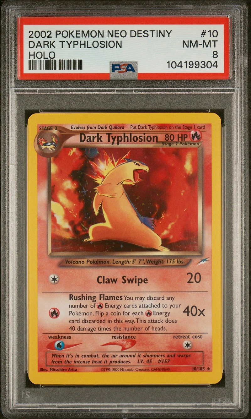 2002 Pokemon Neo Destiny 10 Dark Typhlosion-holo PSA