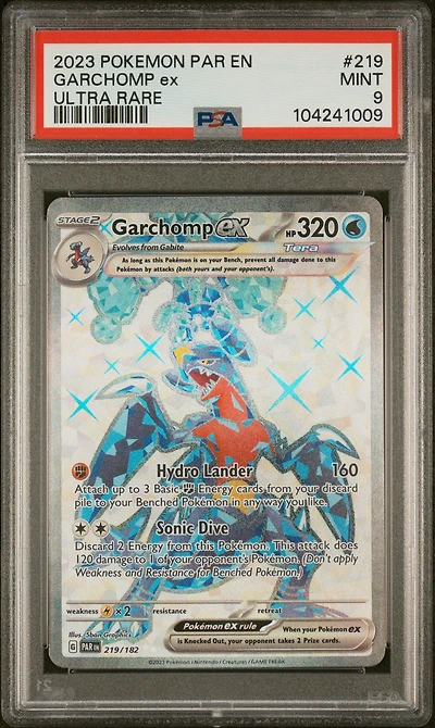 2023 Pokemon Par En-paradox Rift 219 Garchomp Ex Ultra Rare PSA