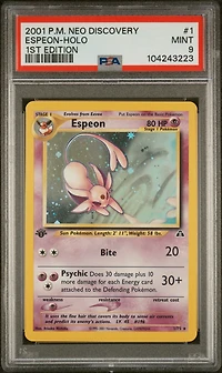 2001 Pokemon Neo Discovery 1 Espeon-holo 1st Edition PSA