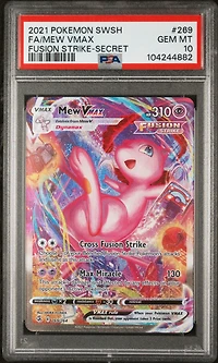 2021 Pokemon Sword & Shield Fusion Strike Full Art/mew Vmax Secret PSA