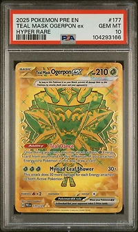 2025 Pokemon Pre En-prismatic Evolutions 177 Teal Mask Ogerpon Ex Hyper Rare PSA