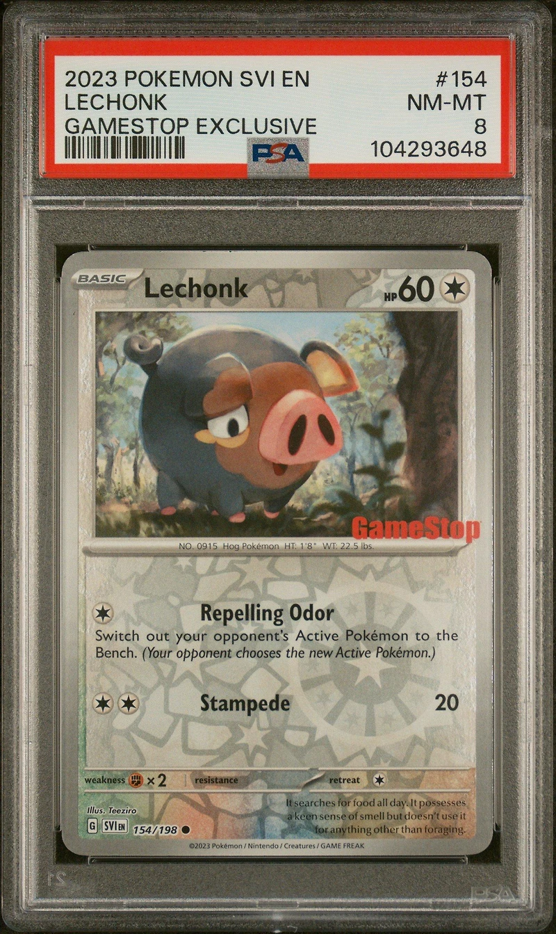 2023 Pokemon Svi En-scarlet & Violet 154 Lechonk Gamestop Exclusive PSA