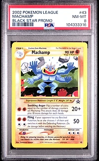 2002 Pokemon League Promo Black Star 43 Machamp PSA