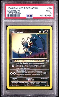 2001 Pokemon Neo Revelation 1st Edition 46 Murkrow PSA 9