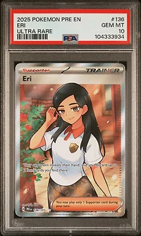 2025 Pokemon Pre En-prismatic Evolutions 136 Eri Ultra Rare PSA