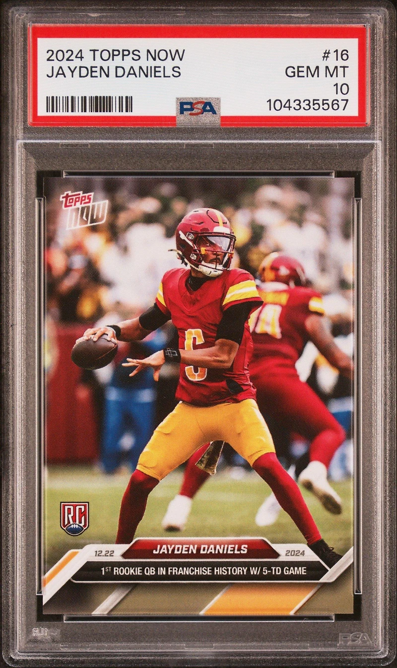 2024 Topps Now 16 Jayden Daniels PSA 10