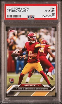 2024 Topps Now 16 Jayden Daniels PSA 10