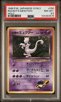 1999 Pokemon Japanese Gym 2 150 Rocket's Mewtwo-holo PSA NM-MT+ 8.5