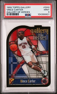 1999 Topps Gallery Gallery Of Heroes Gh4 Vince Carter PSA 9