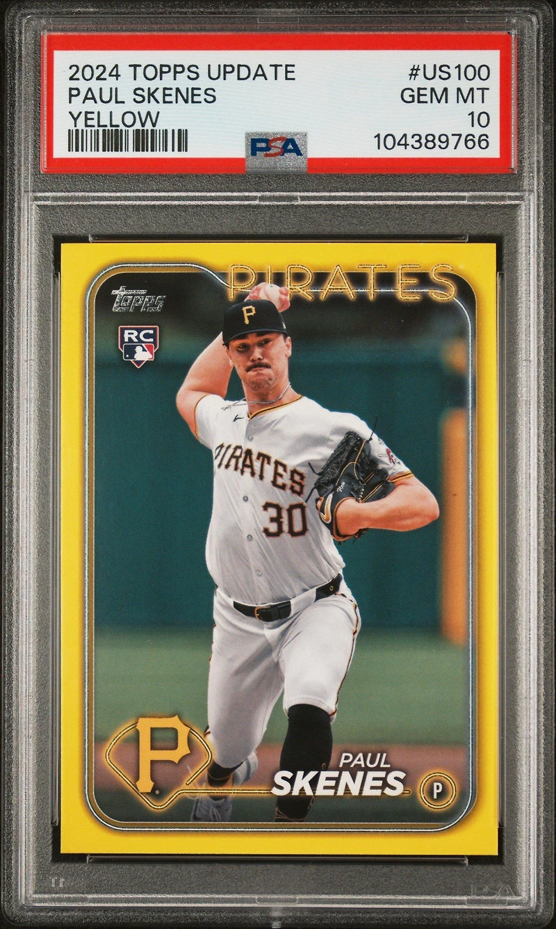2024 Topps Update Us100 Paul Skenes Yellow PSA