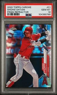 Topps Chrome Shohei Ohtani Prism Refractor PSA 10