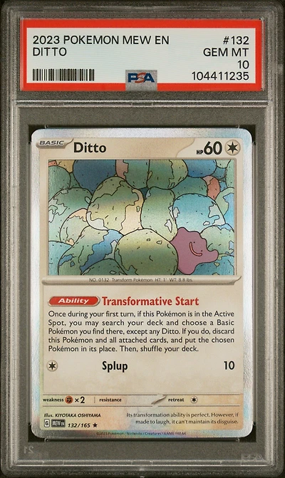 2023 Pokemon Mew En-151 132 Ditto PSA 10