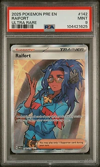 2025 Pokemon Pre En-prismatic Evolutions 142 Raifort Ultra Rare PSA