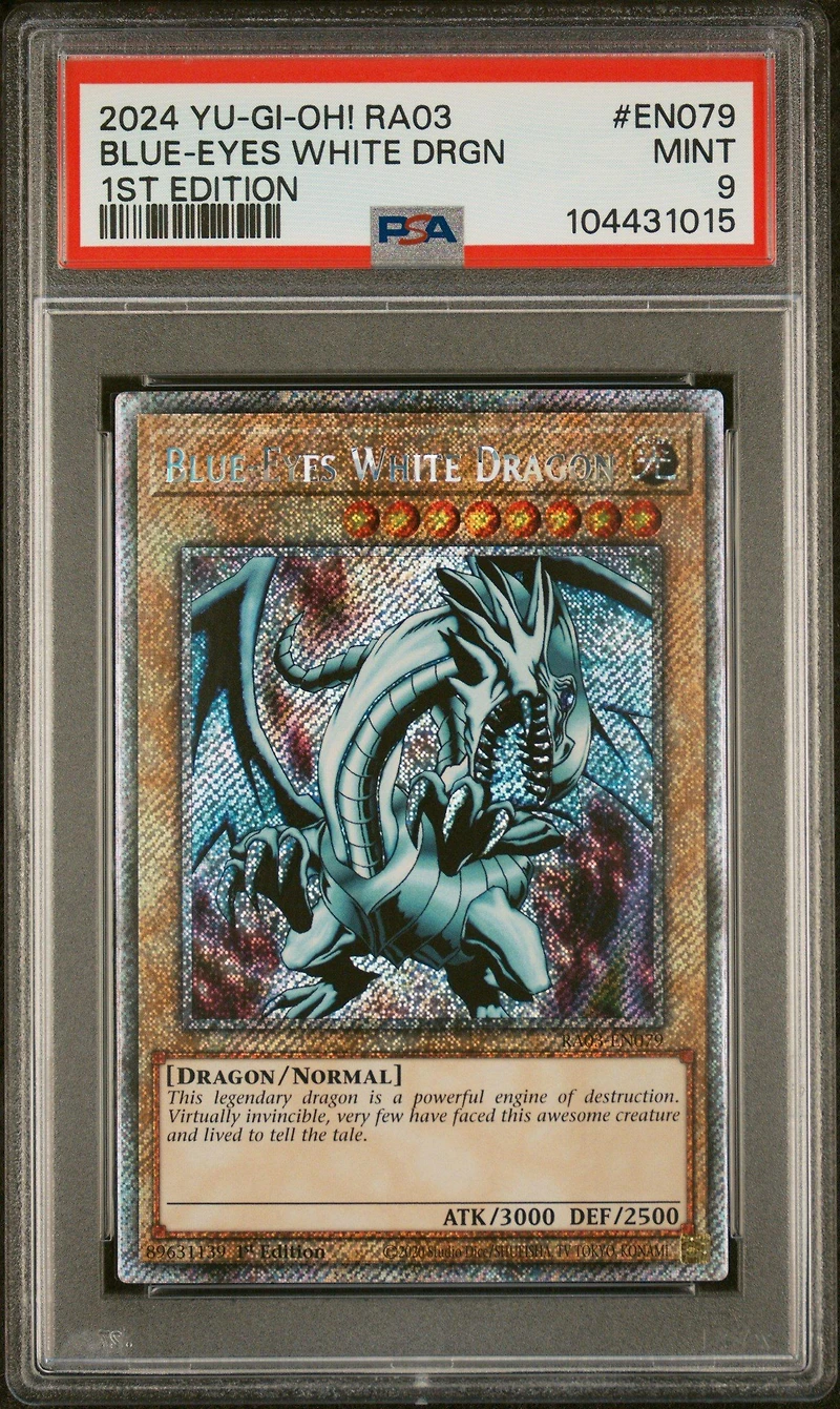 2024 Yu-gi-oh! Ra03-quarter Century Bonanza En079 Blue-eyes White Dragon 1st Edition PSA