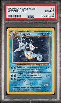 2000 Pokemon Neo Genesis 8 Kingdra-holo PSA 8