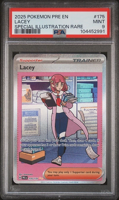 2025 Pokemon Pre En-prismatic Evolutions 175 Lacey Special Illustration Rare PSA