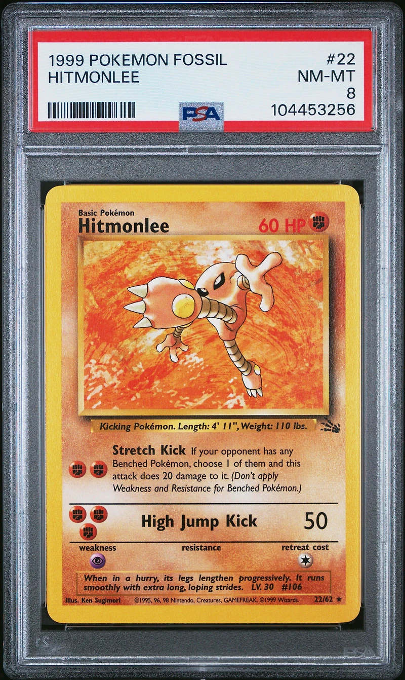 1999 Pokemon Fossil Hitmonlee PSA