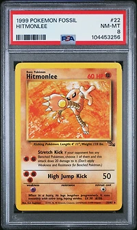 1999 Pokemon Fossil Hitmonlee PSA