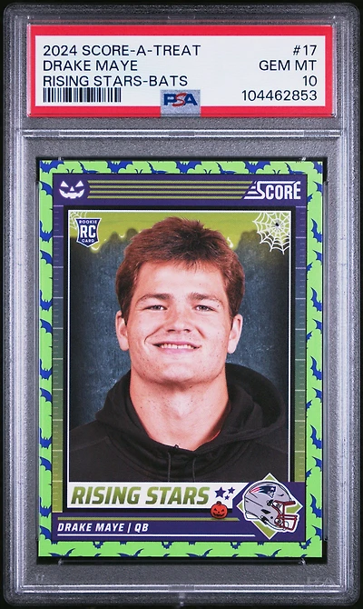 2024 Panini Score-a-treat Rising Stars 17 Drake Maye Bats PSA 10