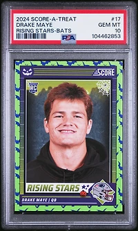 2024 Panini Score-a-treat Rising Stars 17 Drake Maye Bats PSA 10