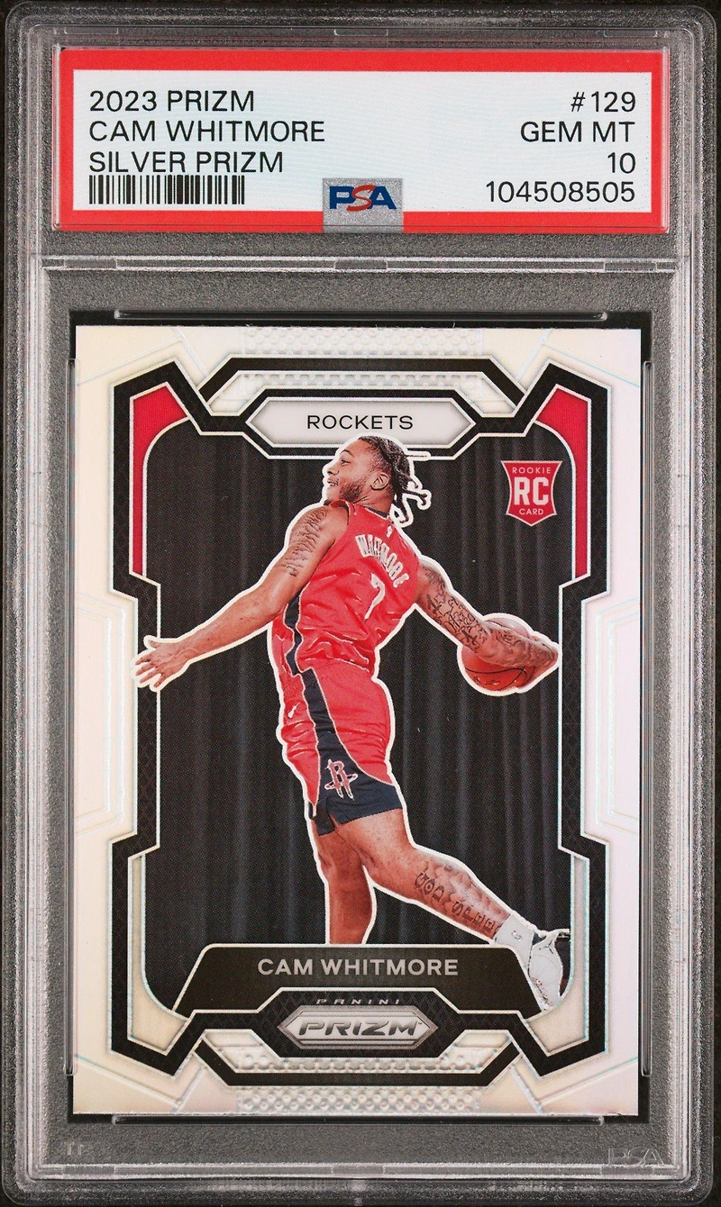 2023 Panini Prizm 129 Cam Whitmore Silver Prizm PSA 10
