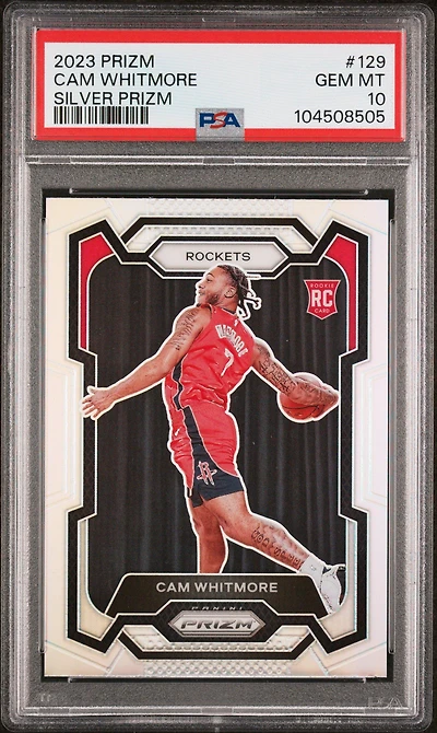 2023 Panini Prizm 129 Cam Whitmore Silver Prizm PSA 10